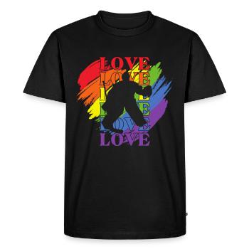 Fierté LGBT de hockey sur glace - T-shirt Premium bio Homme - noir - Devant - Nico (187cm)