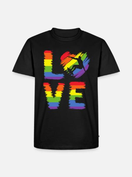 Surfer LGBT Pride - T-shirt Premium bio Homme - noir