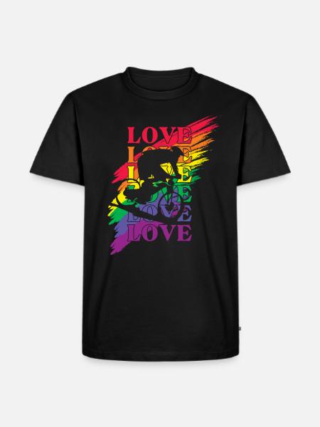Biking LGBT Pride - Men's Premium Organic T-Shirt - black