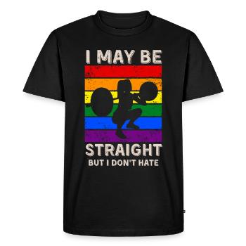 Haltérophilie Droits LGBT - T-shirt Premium bio Homme - noir - Devant - Nico (187cm)