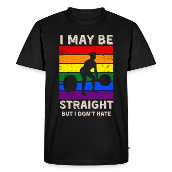 Haltérophilie Droits LGBT - T-shirt Premium bio Homme - noir - Devant - Nico (187cm)