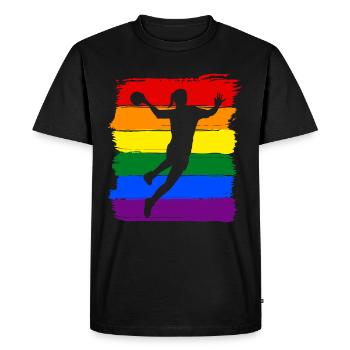Women Handball LGBT - Men's Premium Organic T-Shirt - black - Front - Nico (187cm)