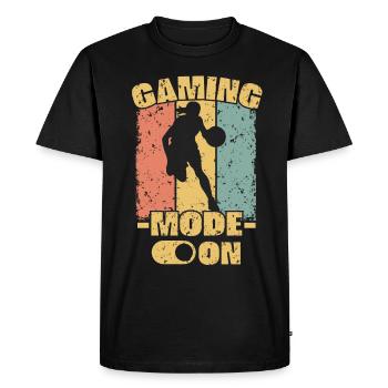 Basketball féminin rétro - T-shirt Premium bio Homme - noir - Devant - Nico (187cm)