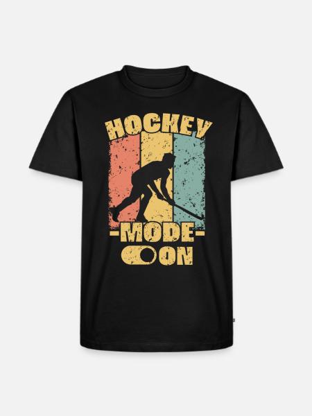 Hockey rétro - T-shirt Premium bio Homme - noir