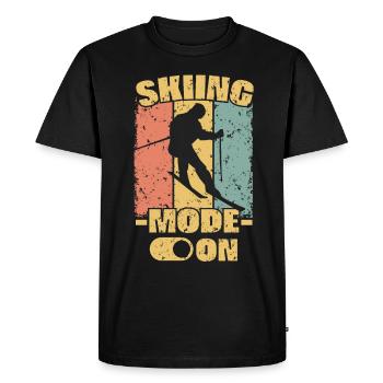 Skiing retro - Men's Premium Organic T-Shirt - black - Front - Nico (187cm)