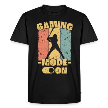 Baseball retro - Men's Premium Organic T-Shirt - black - Front - Nico (187cm)