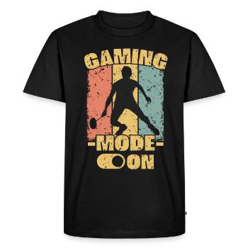 Badminton rétro - T-shirt Premium bio Homme - noir - Devant - Nico (187cm)