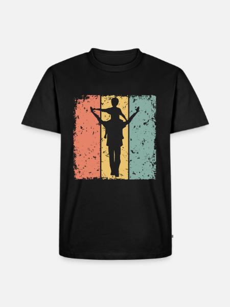 Fête des pères rétro - T-shirt Premium bio Homme - noir
