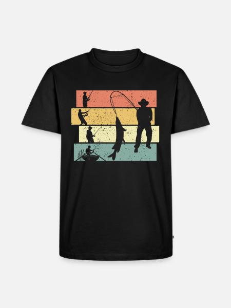 Fishing retro - Men's Premium Organic T-Shirt - black