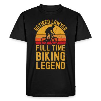 Légende du vélo avocat à la retraite - T-shirt Premium bio Homme - noir - Devant - Nico (187cm)