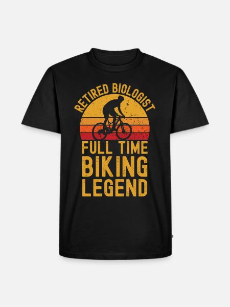 Retired biologist biking legend - Men's Premium Organic T-Shirt - black