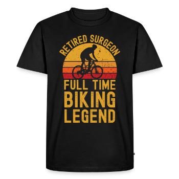 Légende du vélo chirurgien à la retraite - T-shirt Premium bio Homme - noir - Devant - Nico (187cm)