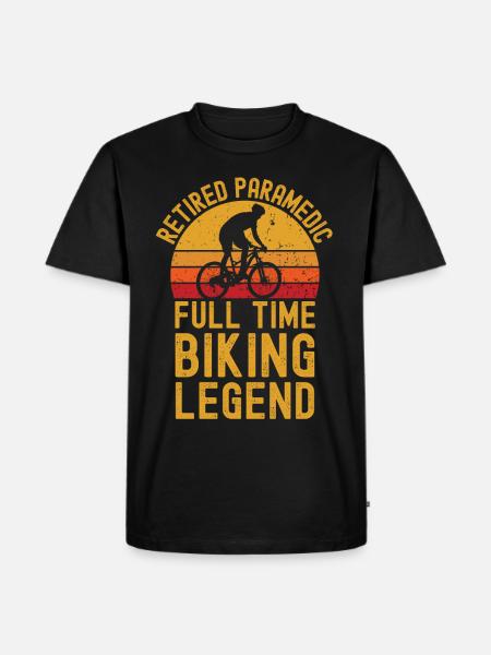 Retired paramedic biking legend - Men's Premium Organic T-Shirt - black