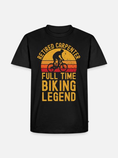 Retired carpenter biking legend - Men's Premium Organic T-Shirt - black