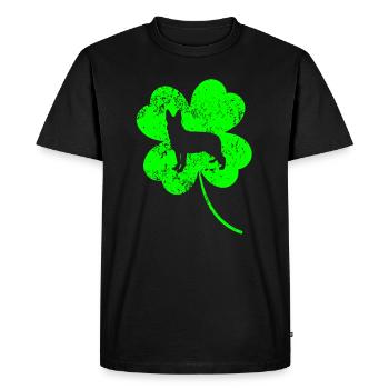 German-shepherd St.Patrick's day Shamrock - Men's Premium Organic T-Shirt - black - Front - Nico (187cm)