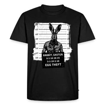 Easter Bunny Mugshot Police Photo Bunny Easter - Men's Premium Organic T-Shirt - black - Front - Nico (187cm)