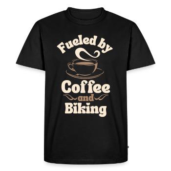 Amateur de café Vélo - T-shirt Premium bio Homme - noir - Devant - Nico (187cm)