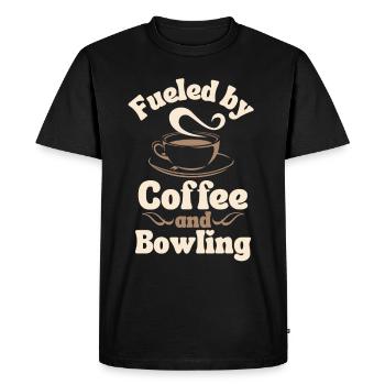 Coffee Bowling lover - Men's Premium Organic T-Shirt - black - Front - Nico (187cm)