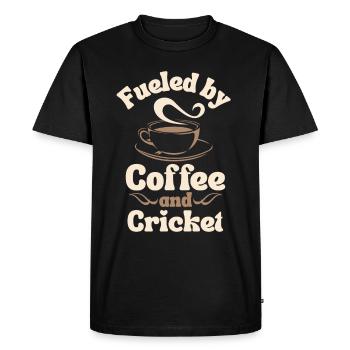 Coffee Cricket lover - Men's Premium Organic T-Shirt - black - Front - Nico (187cm)