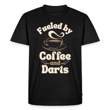 Coffee Darts lover - Men's Premium Organic T-Shirt - black - Front - Nico (187cm)