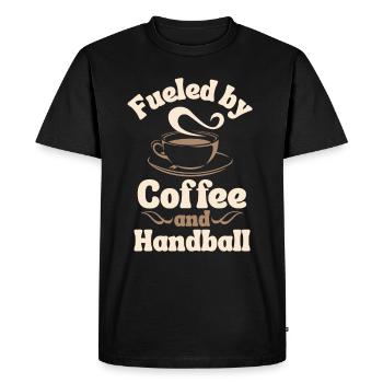 Amateur de café Handball - T-shirt Premium bio Homme - noir - Devant - Nico (187cm)