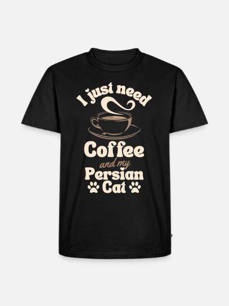Coffee Persian-cat lover - Men's Premium Organic T-Shirt - black