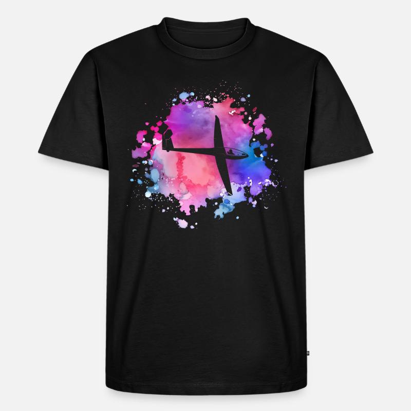Frauen Segelfliegendes Mädchen - Männer Premium Bio T-Shirt - Schwarz