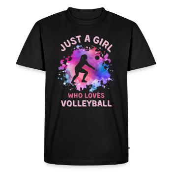Femmes Volleyball Fille - T-shirt Premium bio Homme - noir - Devant - Nico (187cm)