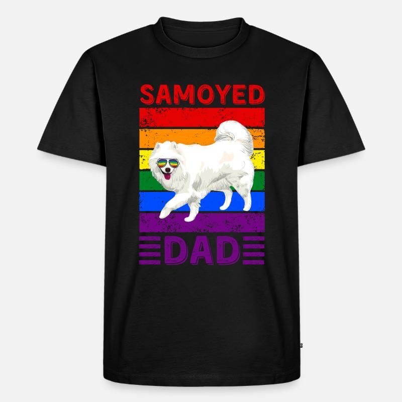 Samojedischer Vater LGBTQ - Männer Premium Bio T-Shirt - Schwarz