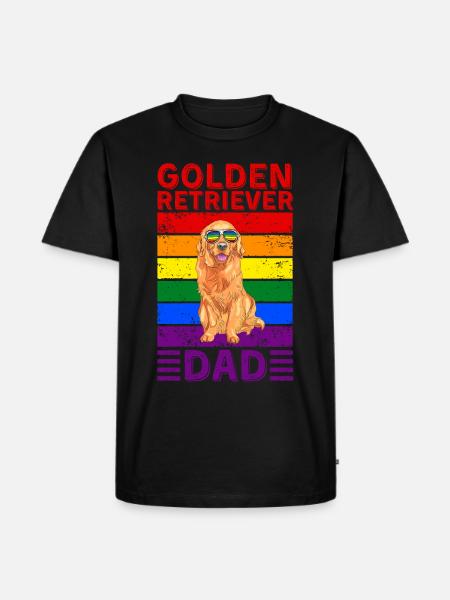 Golden-retriever Mom LGBTQ - Men's Premium Organic T-Shirt - black