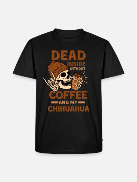 Coffee Chihuahua lover - Men's Premium Organic T-Shirt - black