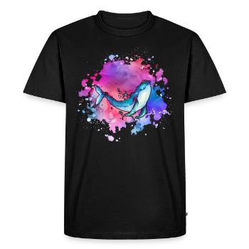 Journée de la terre pour la baleine - journée de l’océan - T-shirt Premium bio Homme - noir - Devant - Nico (187cm)