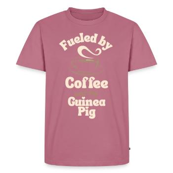 Amateur de café cochon d’Inde - T-shirt Premium bio Homme - mauve - Devant - Nico (187cm)