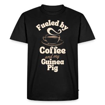 Amateur de café cochon d’Inde - T-shirt Premium bio Homme - noir - Devant - Nico (187cm)