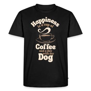 Amateur de café pour chiens - T-shirt Premium bio Homme - noir - Devant - Nico (187cm)