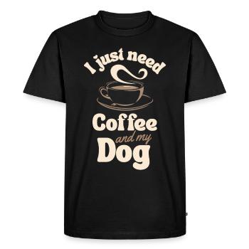Amateur de café pour chiens - T-shirt Premium bio Homme - noir - Devant - Nico (187cm)