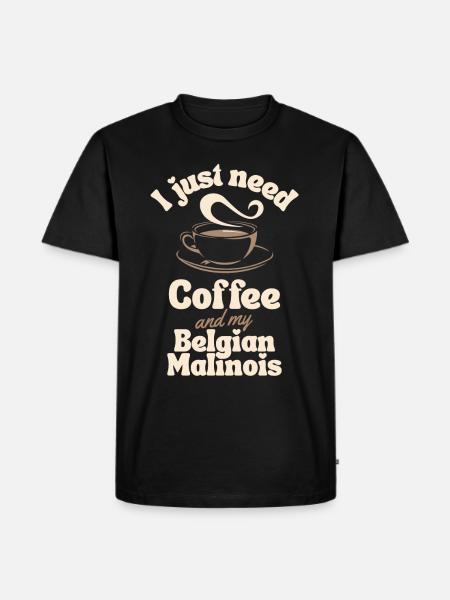 Coffee Malinois lover - Men's Premium Organic T-Shirt - black
