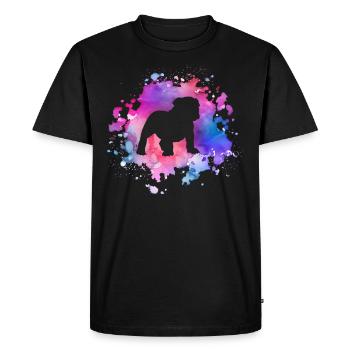 Amoureux du bouledogue - T-shirt Premium bio Homme - noir - Devant - Nico (187cm)