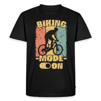Vélo rétro - T-shirt Premium bio Homme - noir - Devant - Nico (187cm)
