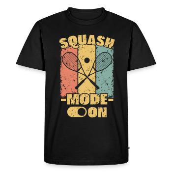 Squash rétro - T-shirt Premium bio Homme - noir - Devant - Nico (187cm)