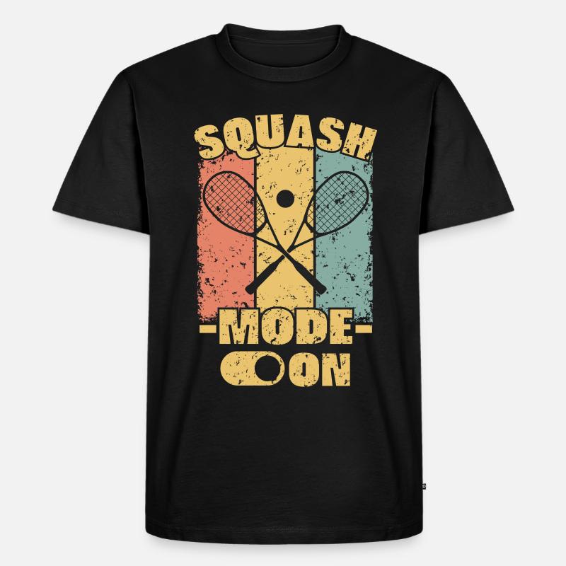 Squash retro - Männer Premium Bio T-Shirt - Schwarz