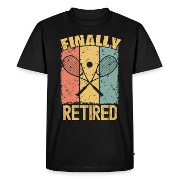 Retraite de squash rétro - T-shirt Premium bio Homme - noir - Devant - Nico (187cm)