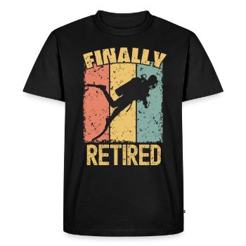 Plongée retraite rétro - T-shirt Premium bio Homme - noir - Devant - Nico (187cm)