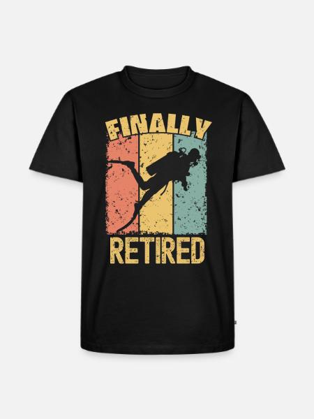 Plongée retraite rétro - T-shirt Premium bio Homme - noir