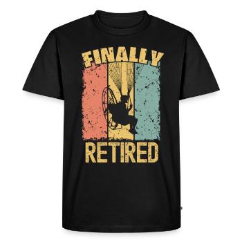 Paramotoring retirement retro - Men's Premium Organic T-Shirt - black - Front - Nico (187cm)