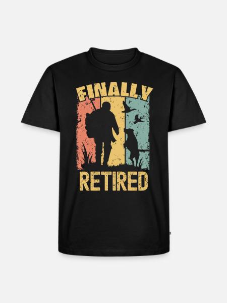 Jagd Ruhestand retro - Männer Premium Bio T-Shirt - Schwarz