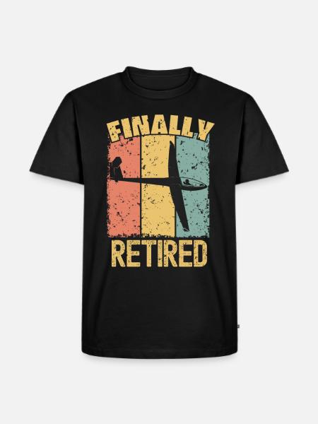 Sky-gliding retirement retro - Men's Premium Organic T-Shirt - black