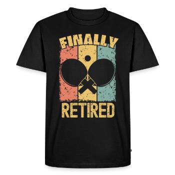 Table-tennis retirement retro - Men's Premium Organic T-Shirt - black - Front - Nico (187cm)