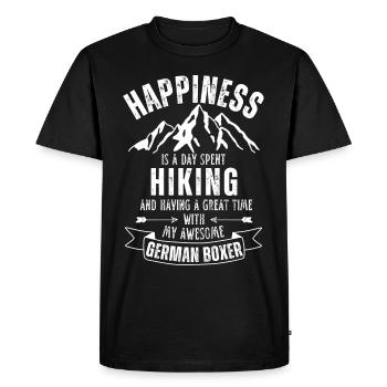 Amateur de randonnée et de boxeur allemand - T-shirt Premium bio Homme - noir - Devant - Nico (187cm)