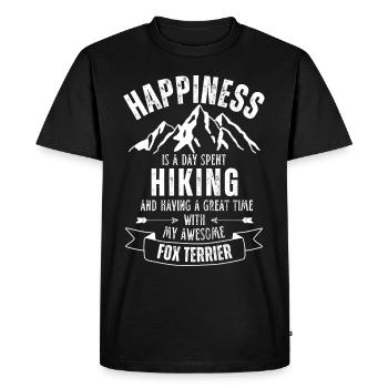 Amateur de randonnée et de Fox Terrier - T-shirt Premium bio Homme - noir - Devant - Nico (187cm)